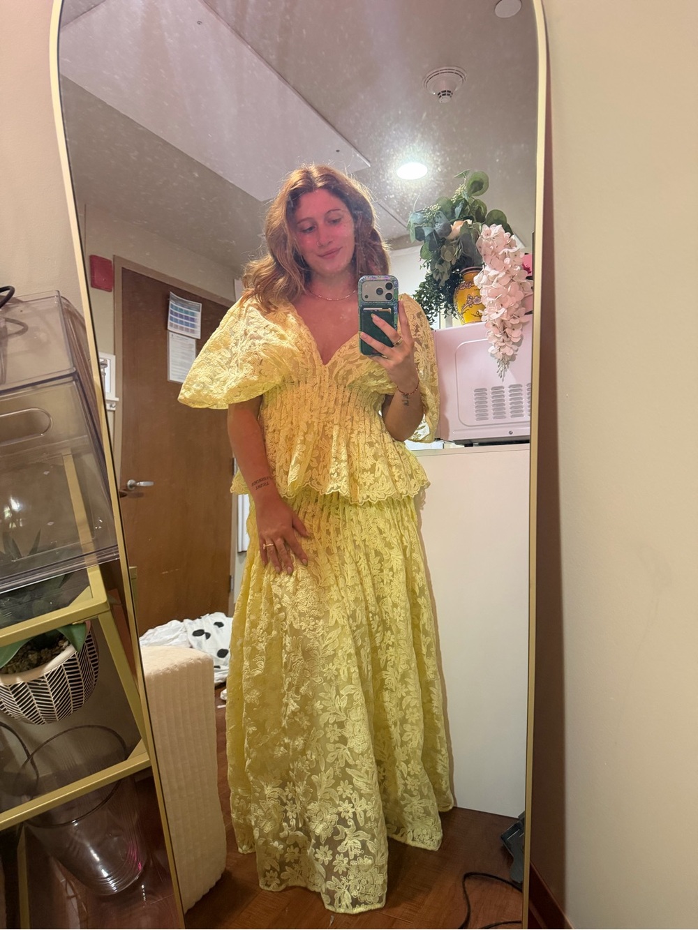 Yellow Lace Maxi Matching Set - Elegant Women's Summer Matching Set